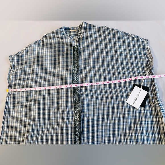 ARTS & SCIENCE 01-L52S- 259  Tunic Dress Size 1 NWT Linen / Silk Made In Japan - Picture 5 of 11